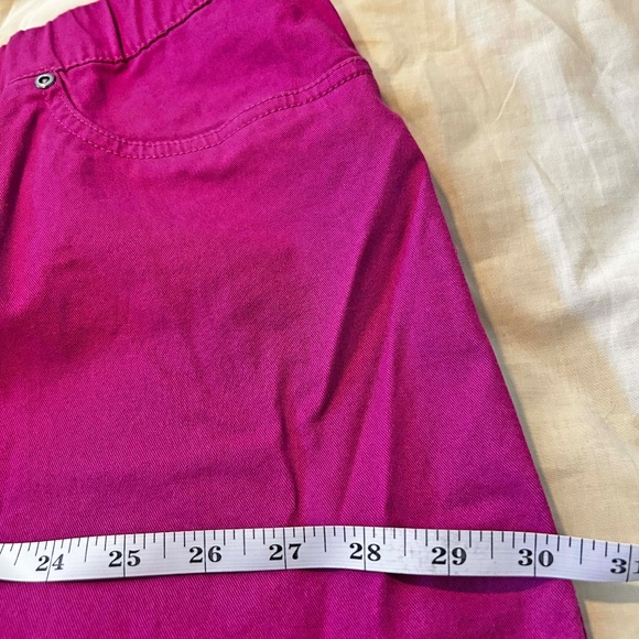 CAPRI JEGGINGS, VIVID FUSCHIA, SIZE 5X, PULL ON, 3 POCKETS, COTTON/SPANDEX, HEM - Picture 11 of 16